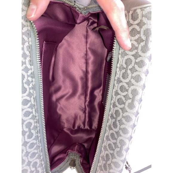 COACH 25215 MEDIUM SIZE GRAY SIGNATURE PRINT CROSSBODY BAG - Picture 12 of 15